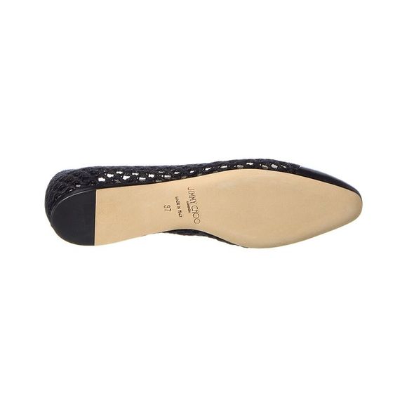 Jimmy Choo Watson Rope & Leather Flat, Black - Picture 4 of 5